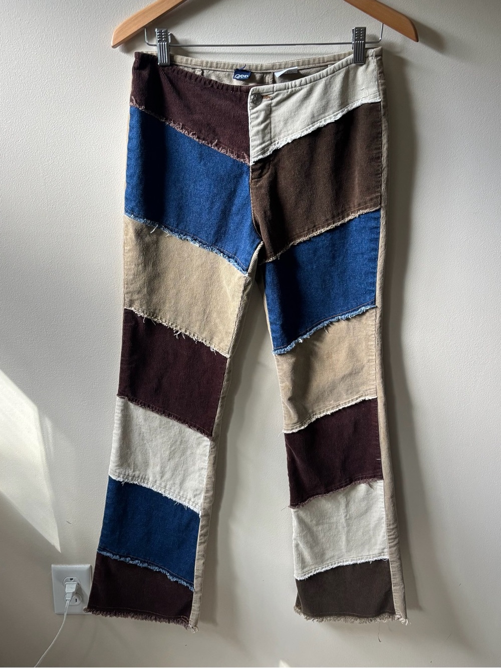 QPD Y2K Patchwork Corduroy Pants